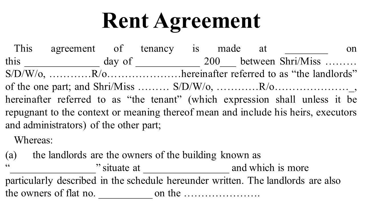 rent agreement